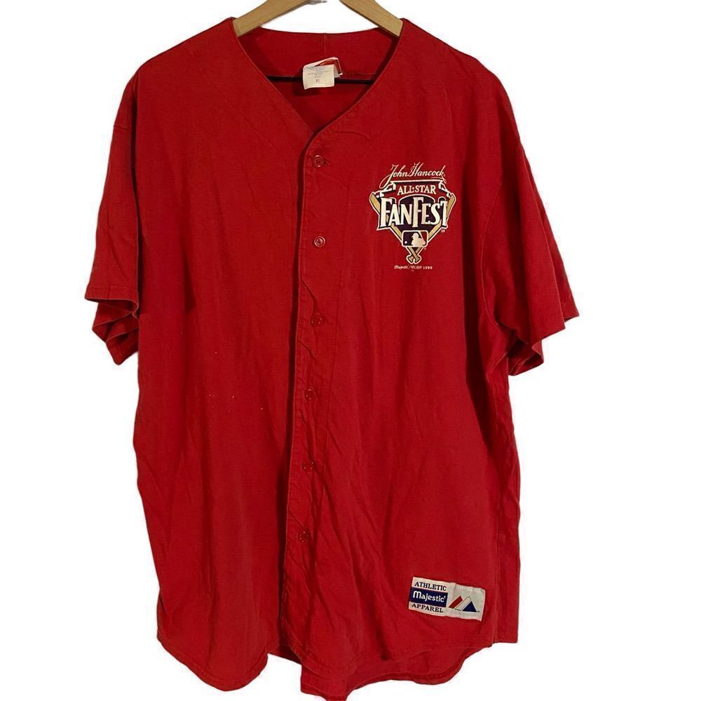 Vintage 1999 MLB All Star Game Fan Fest Jerset Majestic T-Shirt Mens Size XL